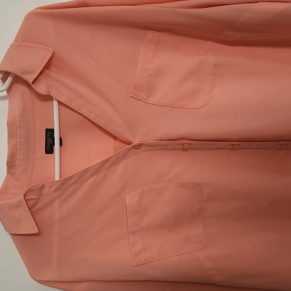 Talbots 3XL, Blouse in Peach/Salmon, 100% Polyester - Picture 6 of 9